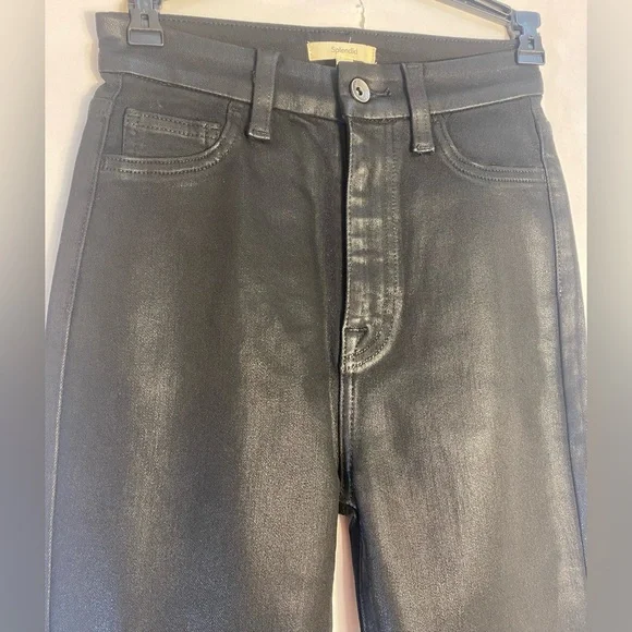 NWT Splendid Super High Rise Bootcut Jeans Black Size 24 - 33" Inseam MSRP $124 - Picture 2 of 10